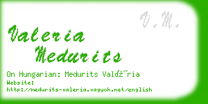 valeria medurits business card